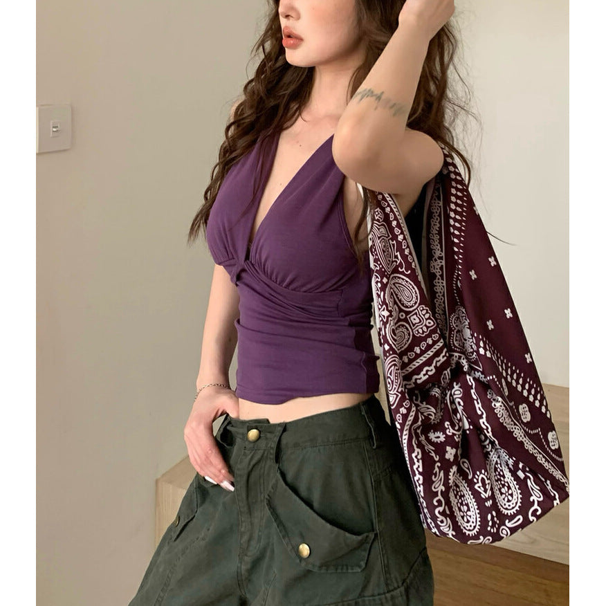Sleeveless Vest Fashionable And Figure-flattering Top by Ricaloux