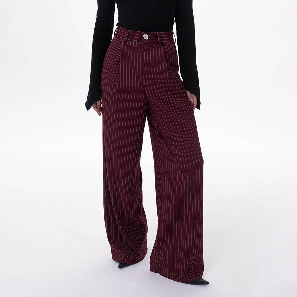 High-waisted Straight-leg Casual Pants For Women by Ricaloux