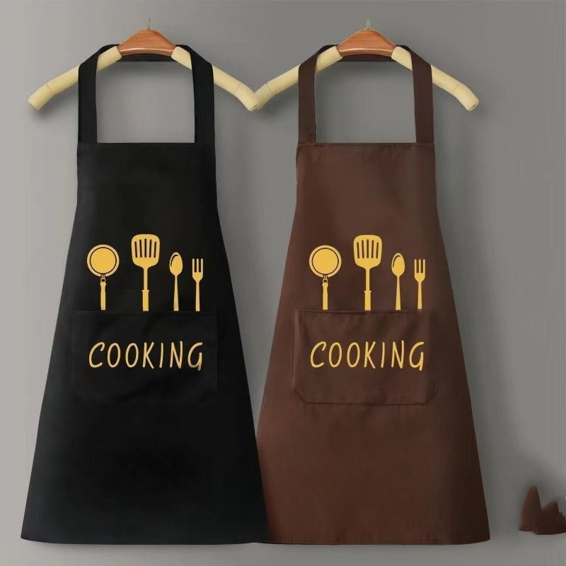 Home Kitchen Waterproof And Oil Proof Apron Cute Version Customization - RICALOUX