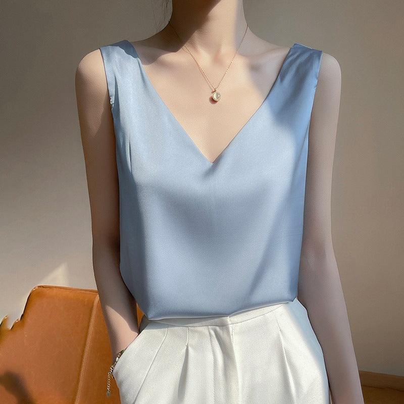 Womens Summer New Arrival Silky Satin Camisole by Ricaloux