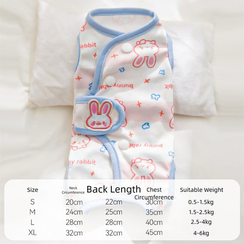 Cat Weaning Clothes Cute Sterilization Suit Protect Belly Clothing For Dogs Cats Anti-lick Recovery Clothing Pet Care Clothes by Ricaloux