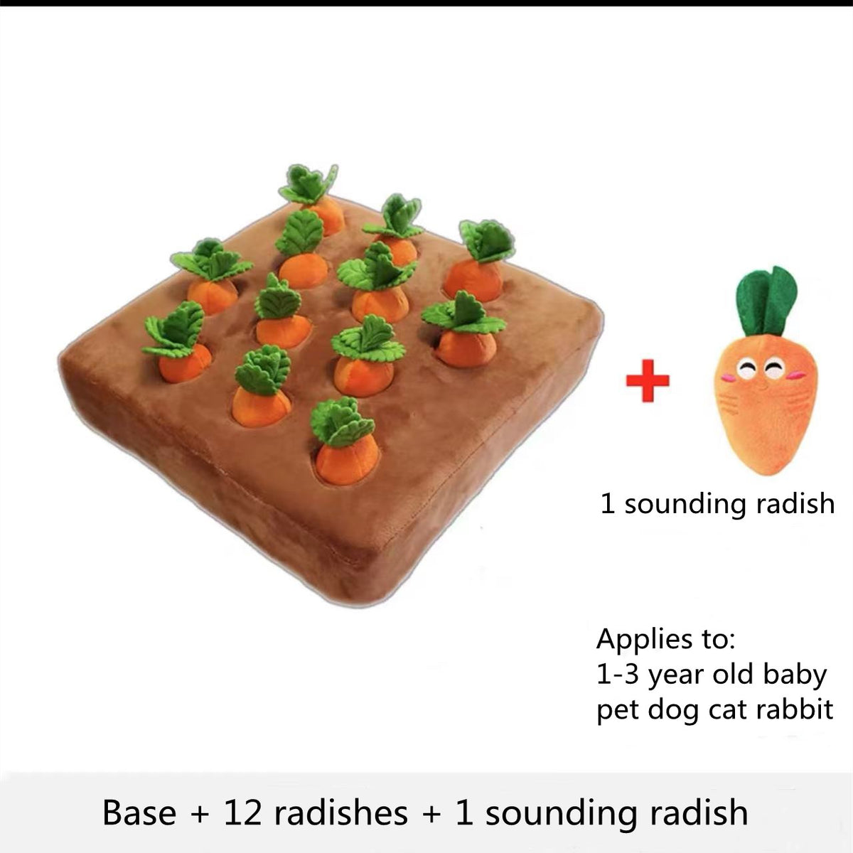 Pet Dog Toys Carrot Plush Toy Vegetable Chew Toy For Dogs Snuffle Mat For Dogs Cats Durable Chew Puppy Toy Dogs Accessories by Ricaloux