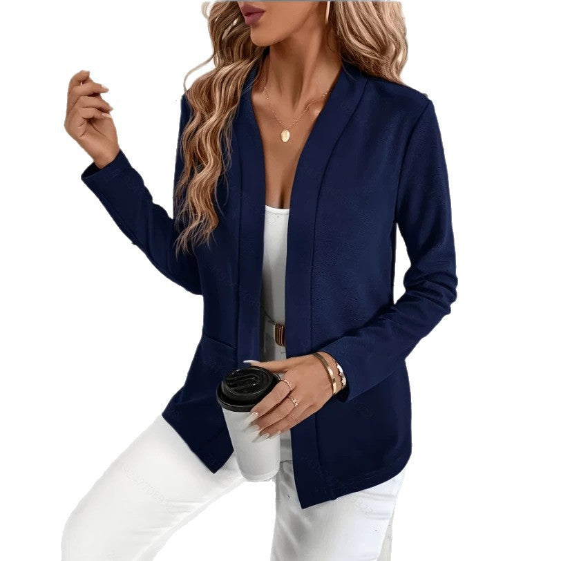 Fashionable Solid-color Cardigan Jacket by Ricaloux