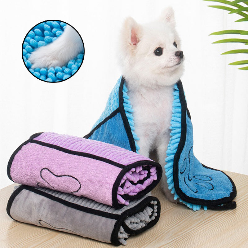 Dogs Cats Towels Super Absorbent Dog Bathrobe Microfiber Bath Towels Quick-Drying Cat Bath Towel For Pets Towel Dog Towels Pet Products by Ricaloux