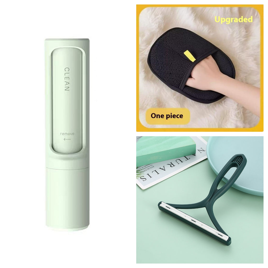 2-1 Reusable Pet Hair Remover Brush Lint Roller Portable Effective Self Cleaning Tool for Cat Dog Fur Hair Dust Removal Brush by Ricaloux