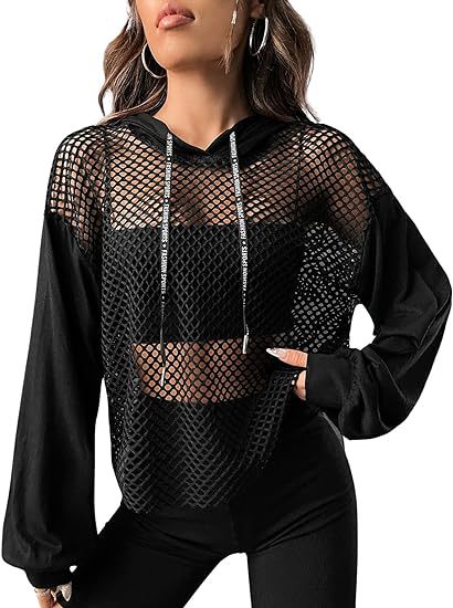 Mesh-Panel Casual Loose-Fit Sports Hoodie For Women – Premium 0 | RICALOUX