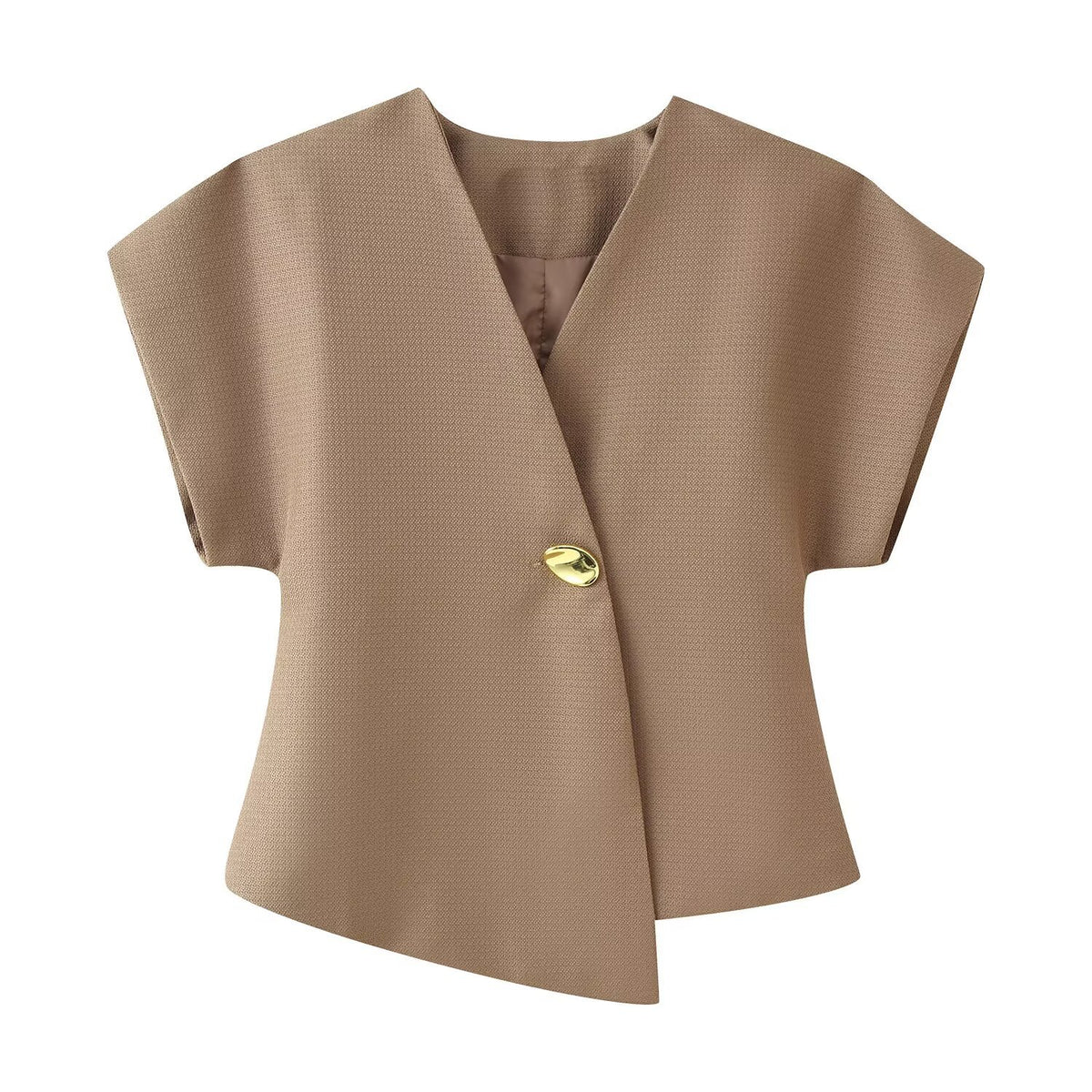 Womens Fashion Versatile Elegant Short-sleeve Blouse – Premium 0 | RICALOUX