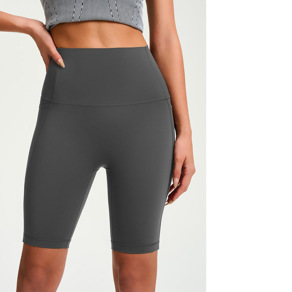 Women's High-Waisted Tight Mid-Length Naked-Feel Yoga Shorts With Butt Lifting, Quick-Dry Fabric For Sports, Fitness And Outdoor Cycling Wear – Premium 4 | RICALOUX