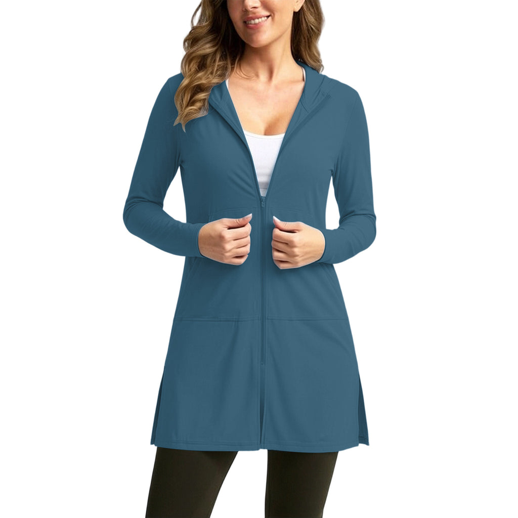 Plus-size Ice-silk Sun-protective Clothing For Women Thin Breathable And UV-blocking by Ricaloux
