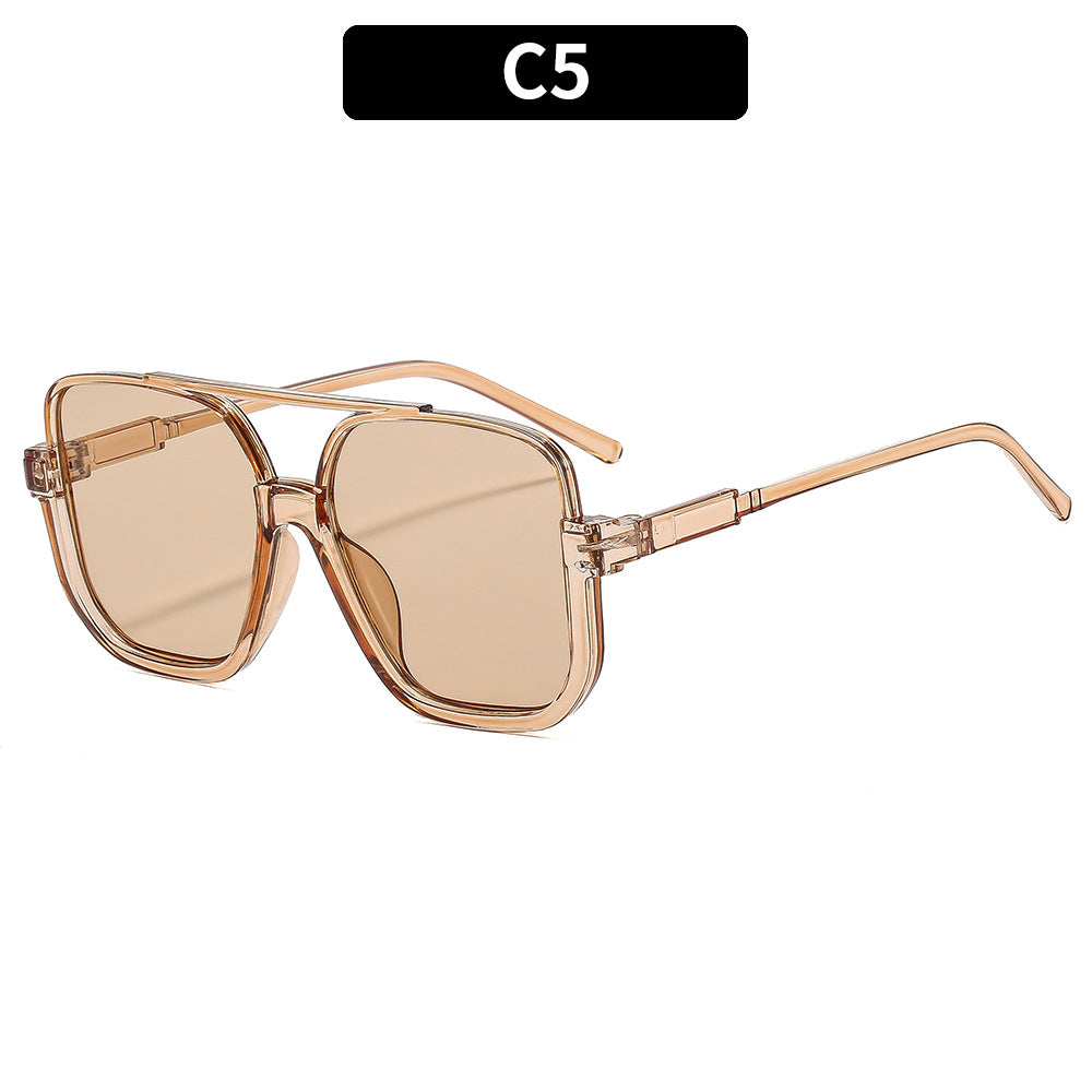 Y2K Chic Personality Double-bridge Semi-rimless Sunglasses – Premium 0 | RICALOUX