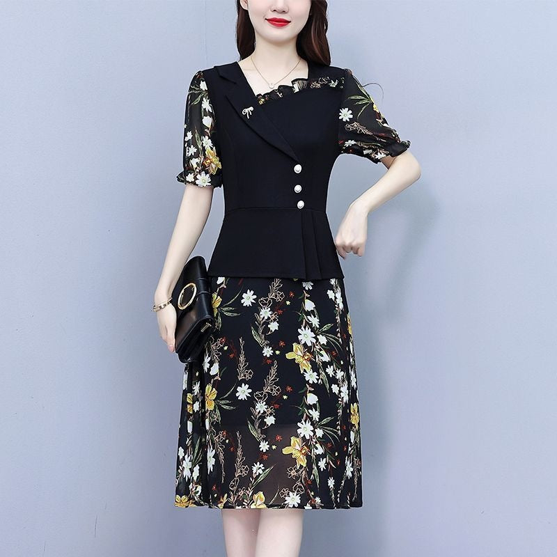 Fashionable Floral Printed Silk Dress For Women – Premium 0 | RICALOUX