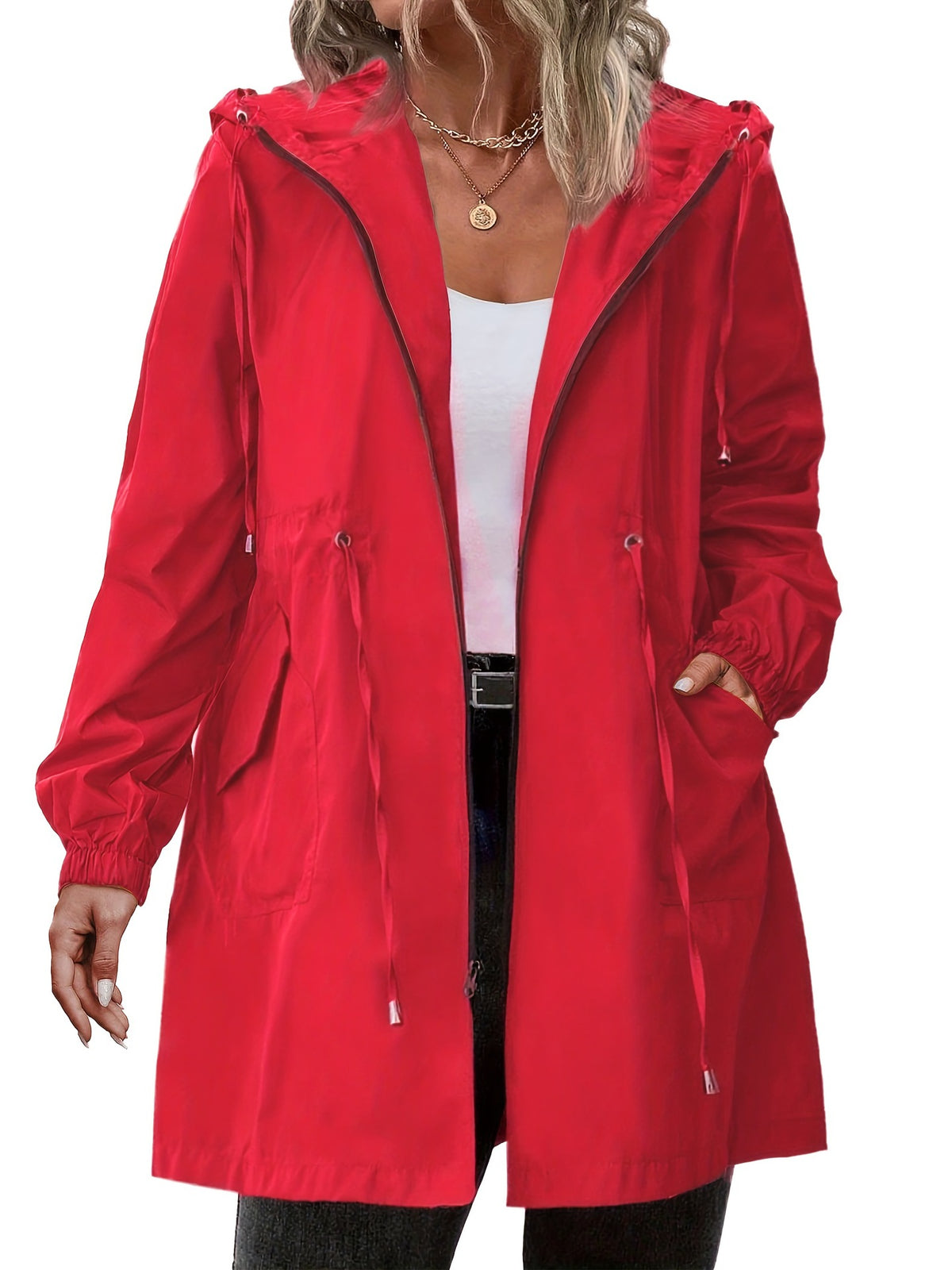 Plus-size Womens Outdoor Sportswear Lightweight Windbreaker by Ricaloux