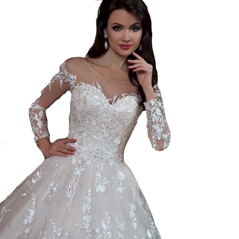 Wedding Gown Bridal Lace Dresses - RICALOUX