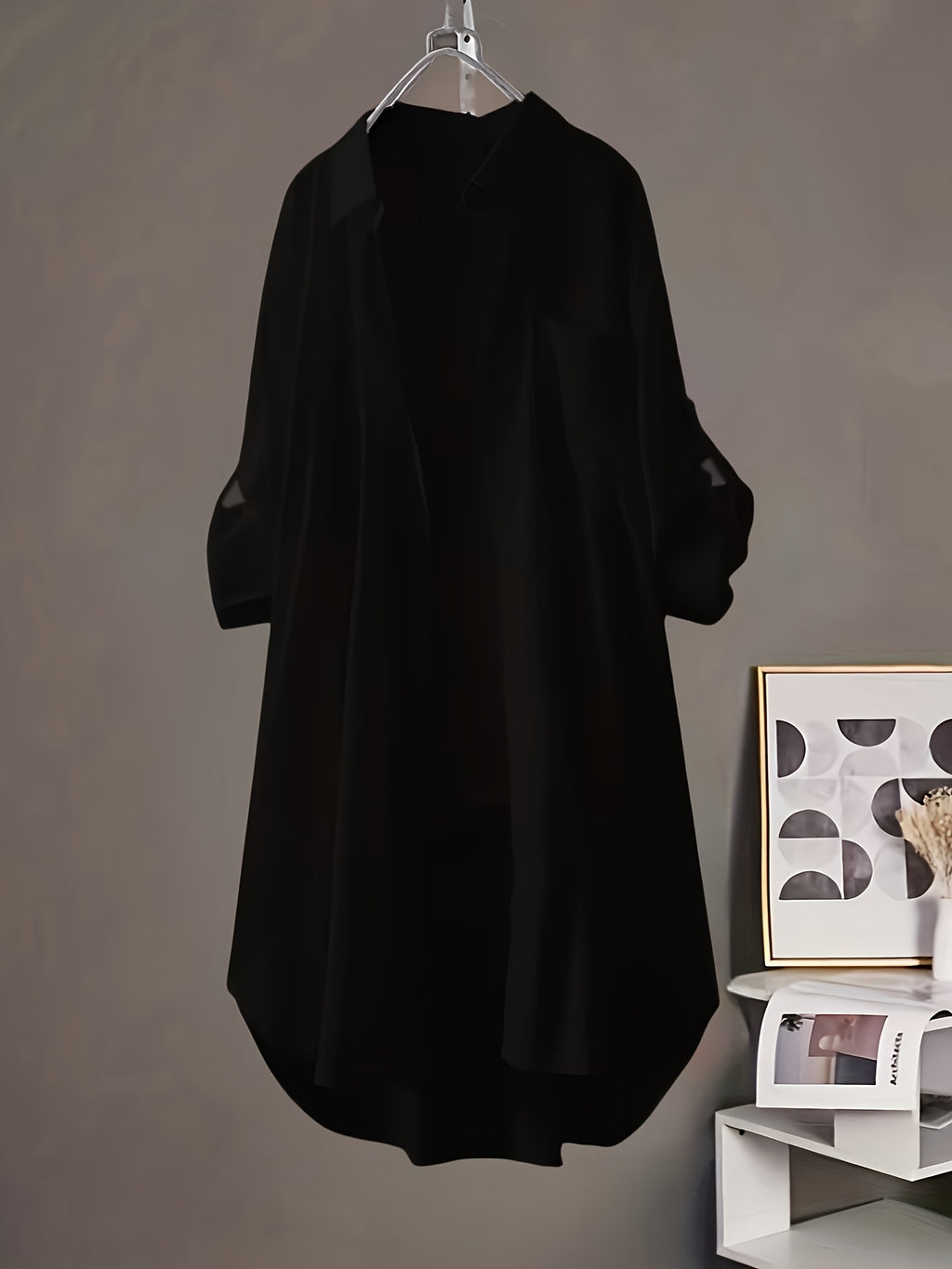 Loose-fit, Long-length, Long-sleeve Womens Blouse In European And American Style – Premium 0 | RICALOUX