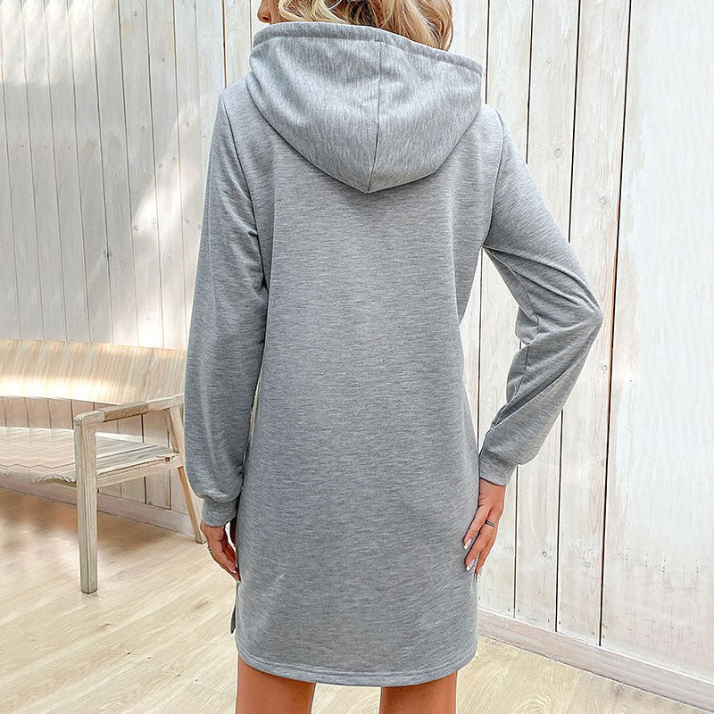 Foreign Trade Women's Clothing Striped Patchwork Hoodie Skirt - RICALOUX