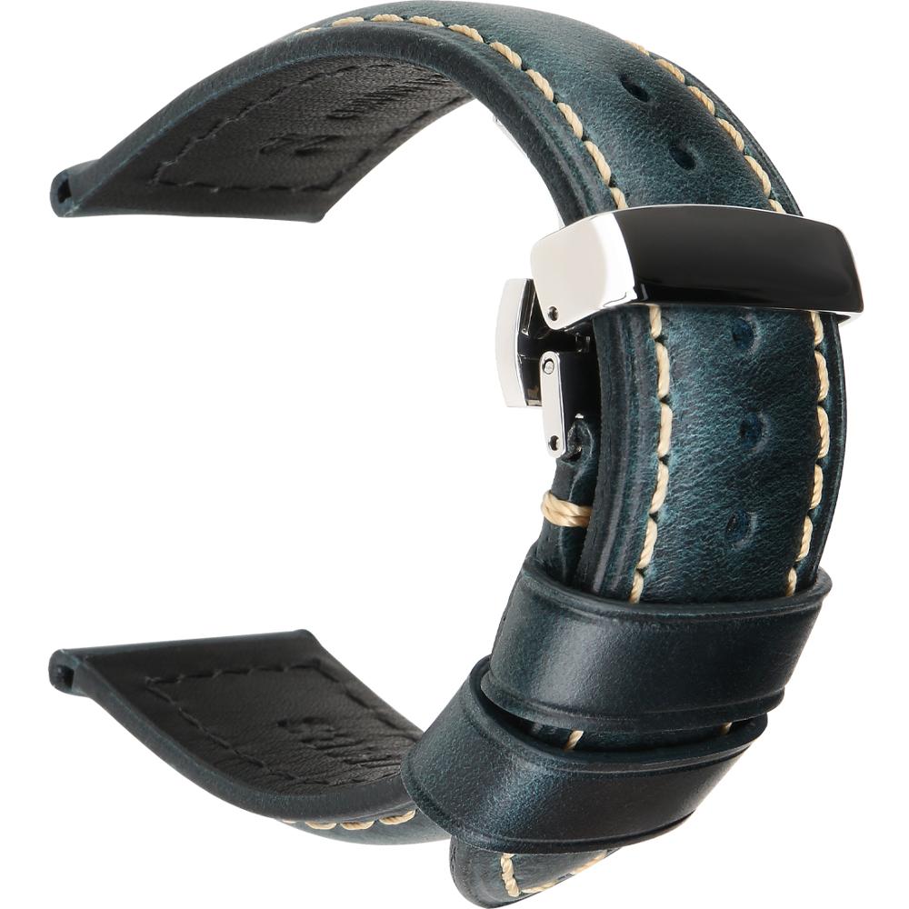 Men's Vintage Oil Wax Leather Craft Leather Strap – Premium 0 | RICALOUX