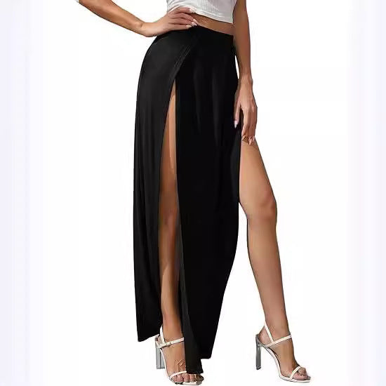Irregular Skirt Modal Solid-color Evening Gown Long Dress by Ricaloux