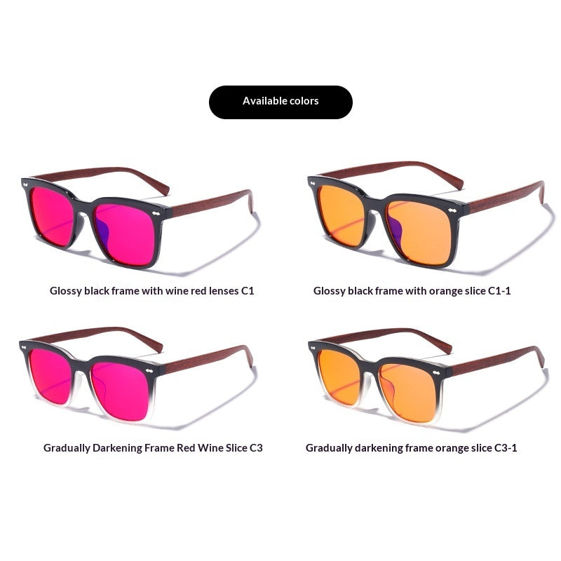 Esports Wood-Grain 99 Blue-Light-Blocking Glasses by Ricaloux