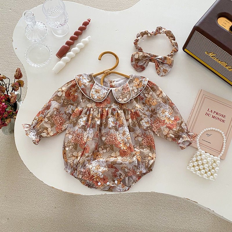 Clothes For Babies Baby Girl Doll Collar Lace Romper - RICALOUX