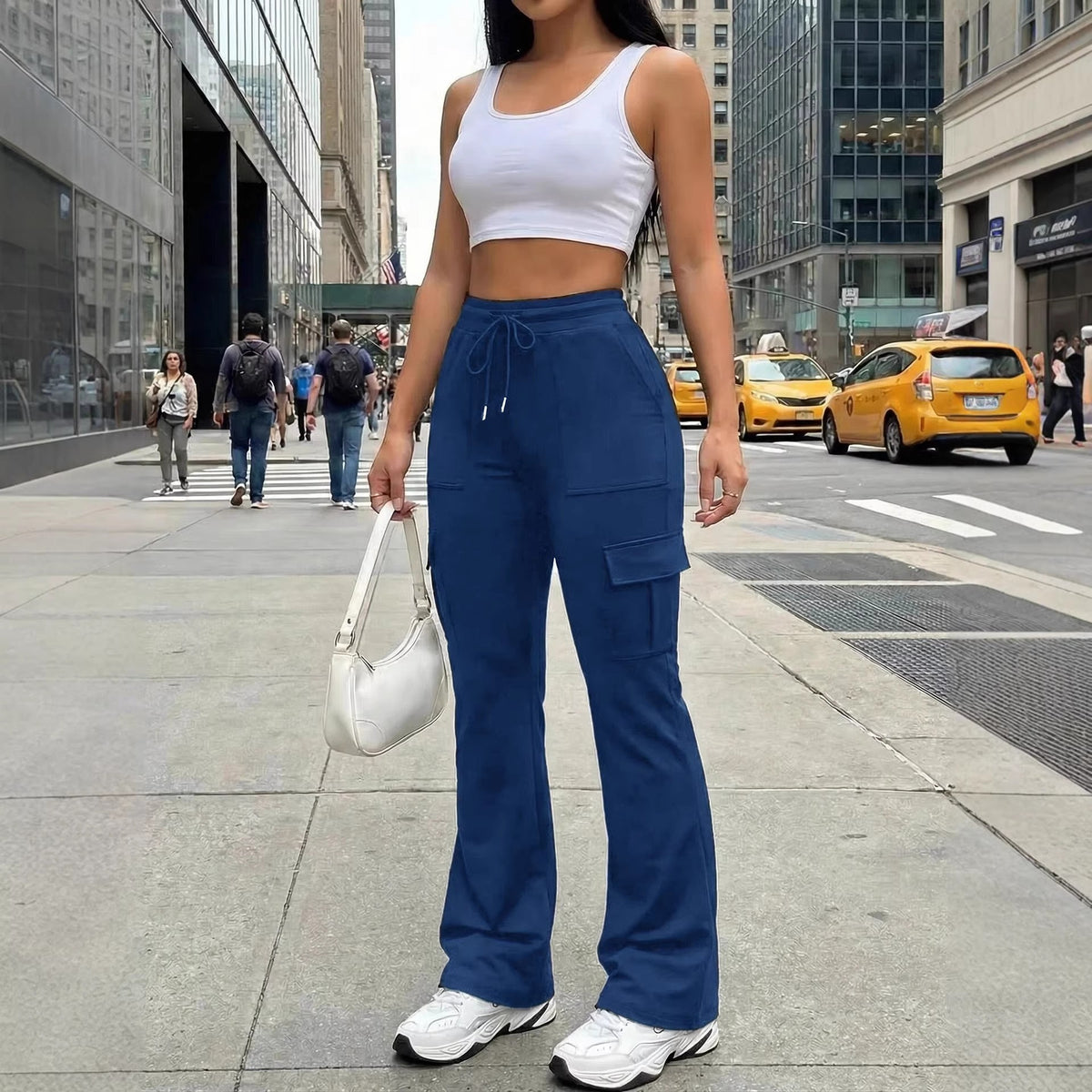 Cross-border Exclusive High-waisted Flared Pants With Drawstrings – Premium 0 | RICALOUX