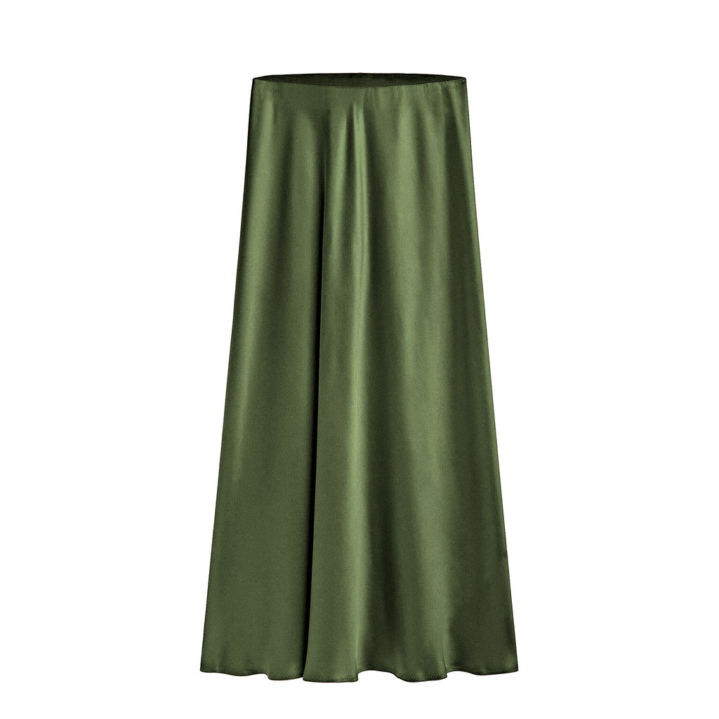 Women's Satin High-waisted Elastic Split Skirt – Premium 0 | RICALOUX