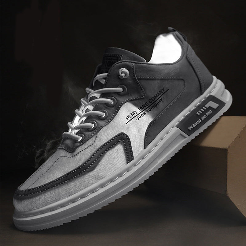 Men Sneakers Lace-up Letter Print Platform Canvas Shoes Sports by Ricaloux
