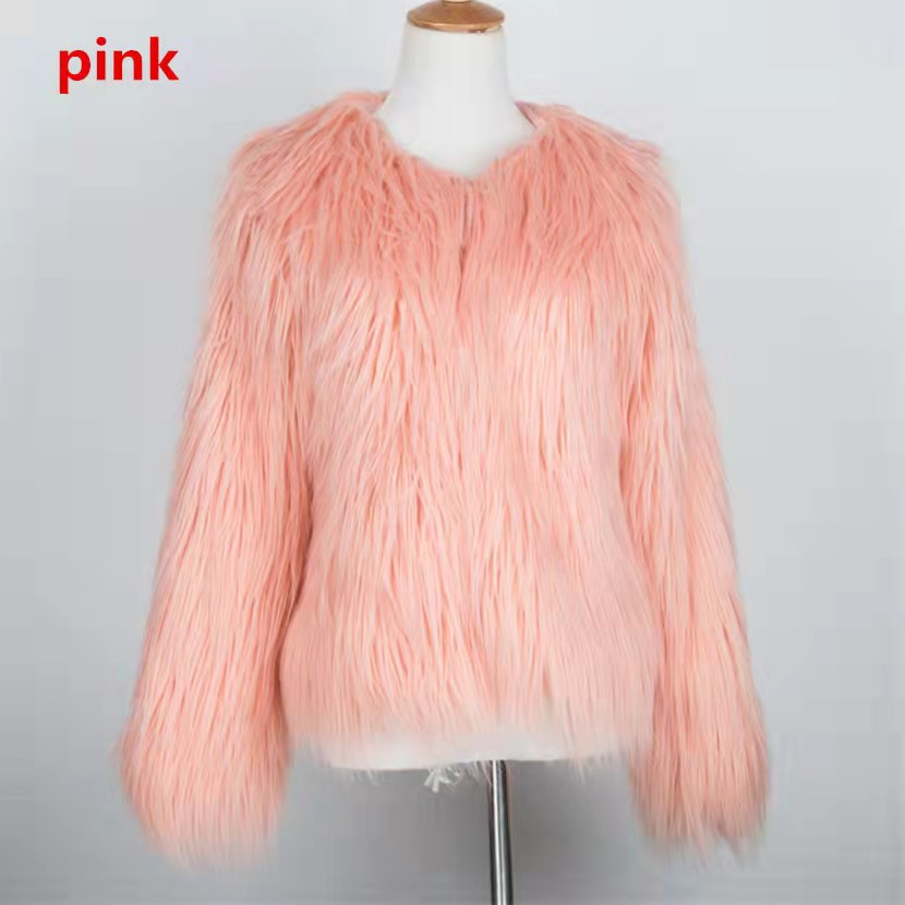 Long-sleeve Plus-size Washed Shearling Coat For European And American Women by Ricaloux