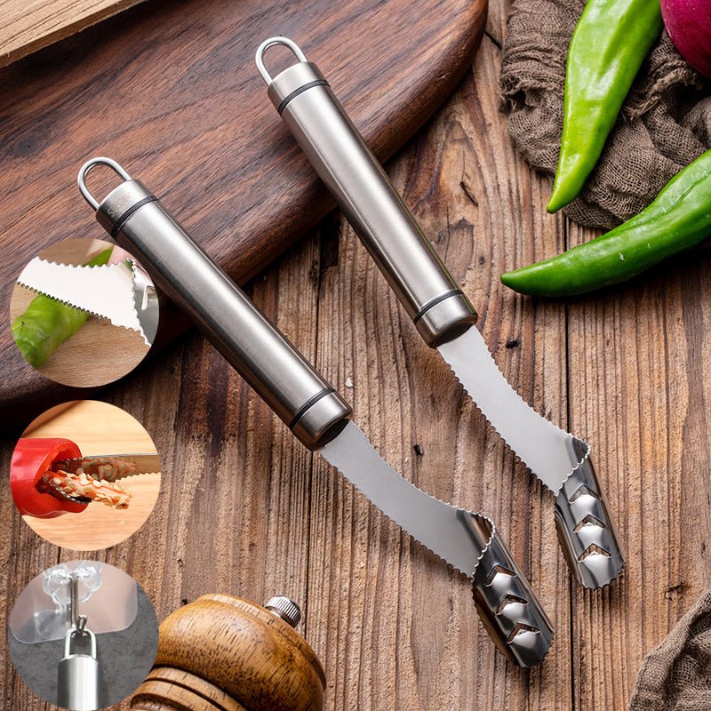 Green Pepper Nucleation Seed Picker Household Kitchen Supplies Core Remover Kitchen Tools - RICALOUX