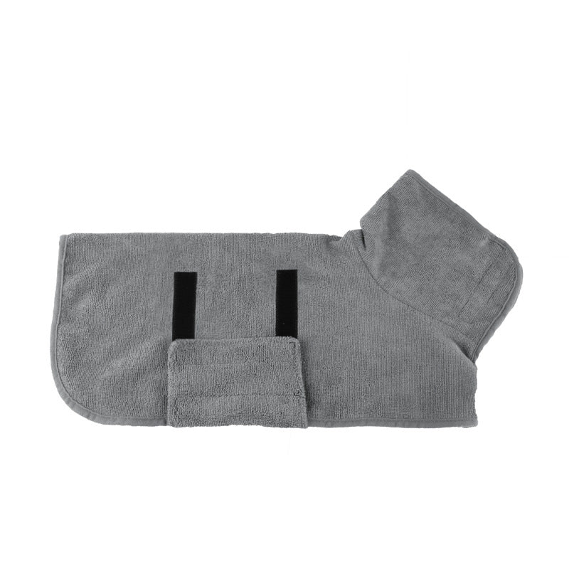 Absorbent Pet Bathrobe With Waist-wrapped Microfiber by Ricaloux