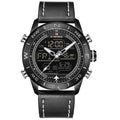 NAVIFORCE 9144 Fashion Gold Men Sport Watches Mens LED Analog Digital Watch Army Military Leather Quartz Watch Relogio Masculino – Premium 0 | RICALOUX