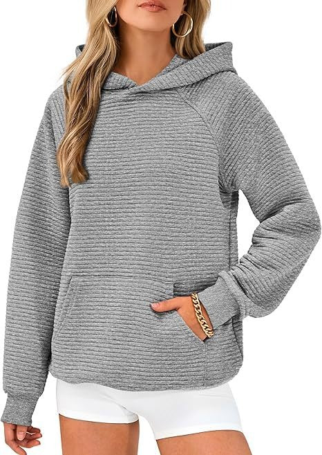 Women Fashion Hooded Sweatshirt, Casual Long Sleeve Pocket Hoodie by Ricaloux