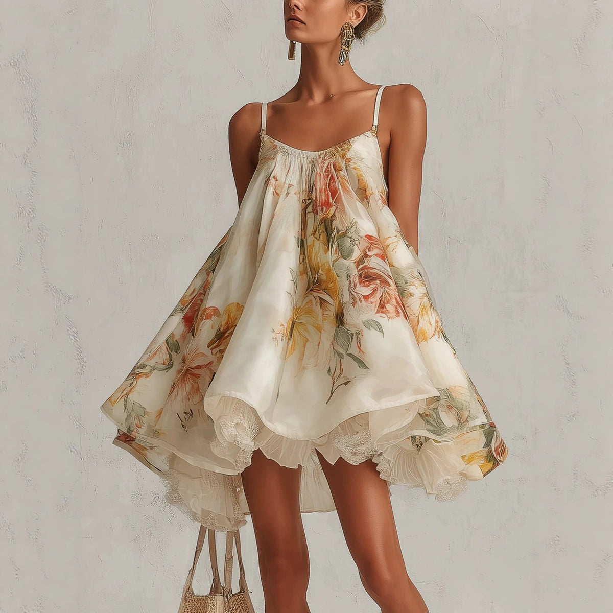 Irregular-hemline Vacation Dress – Premium 0 | RICALOUX