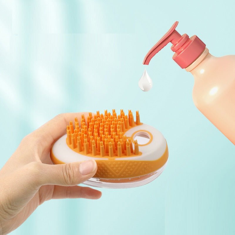 Dog Cat Bath Brush 2-in-1 Pet SPA Massage Comb Soft Silicone Pets Shower Hair Grooming Cmob Dog Cleaning Tool Pet Products - RICALOUX