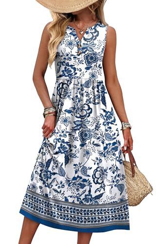 Printed A-line Casual Beach Holiday Dress by Ricaloux