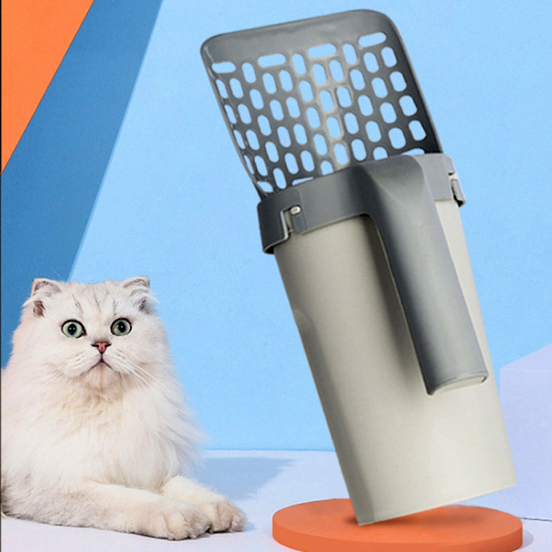Storage Box Integrated Lazy Cat Litter Shovel Set by Ricaloux