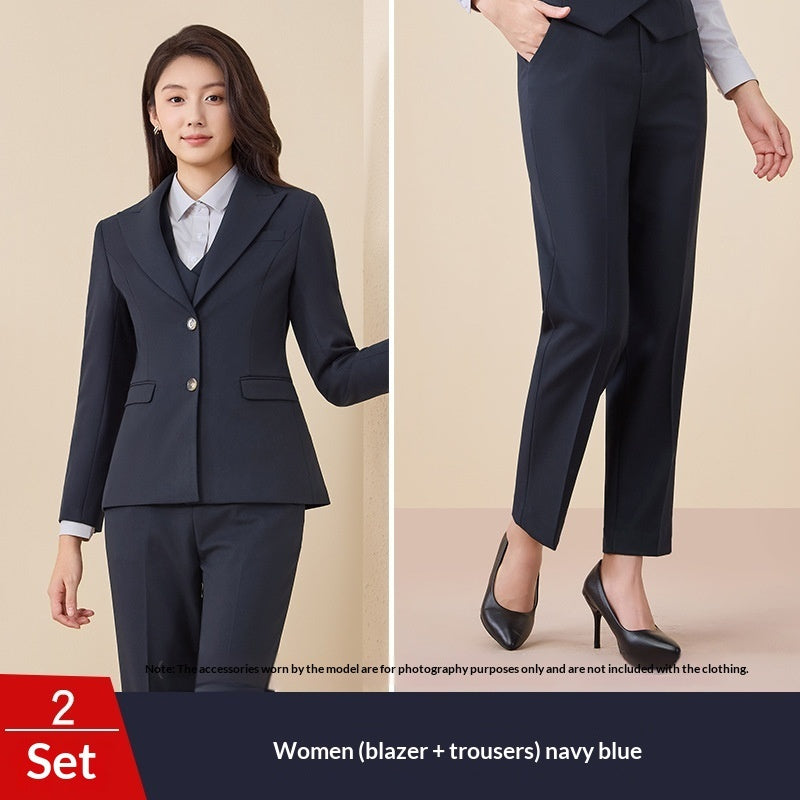 Slim-fit Elegant Hotel Manager's Work Uniform Two-piece Suit Jacket And Trousers – Premium 0 | RICALOUX