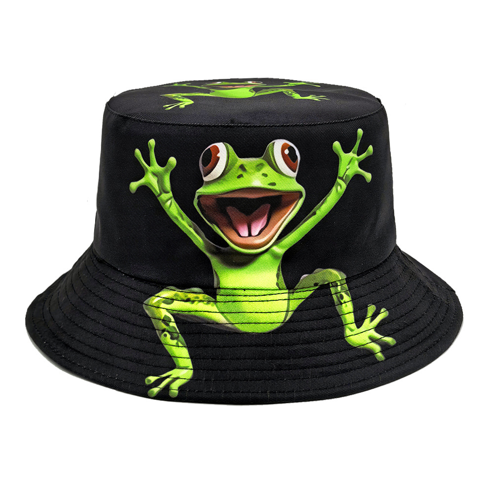 Men's And Women's Identical Fun-printed Double-sided Design, Highly Expressive And Fashionable, Street Style Fishing Hat, Suitable For Taking Photos, Outdoor Vacations And Daily Outfits. by Ricaloux