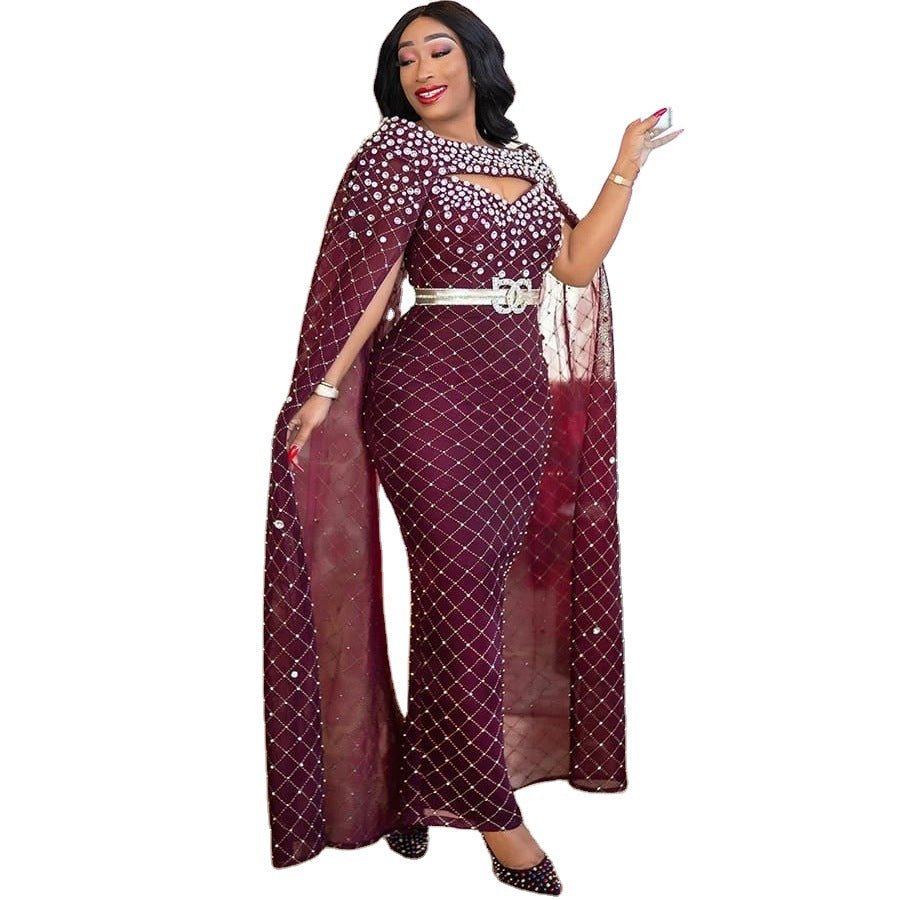 European And American Style Dress Shawl Gold Sexy Sheath Slim Fit - RICALOUX
