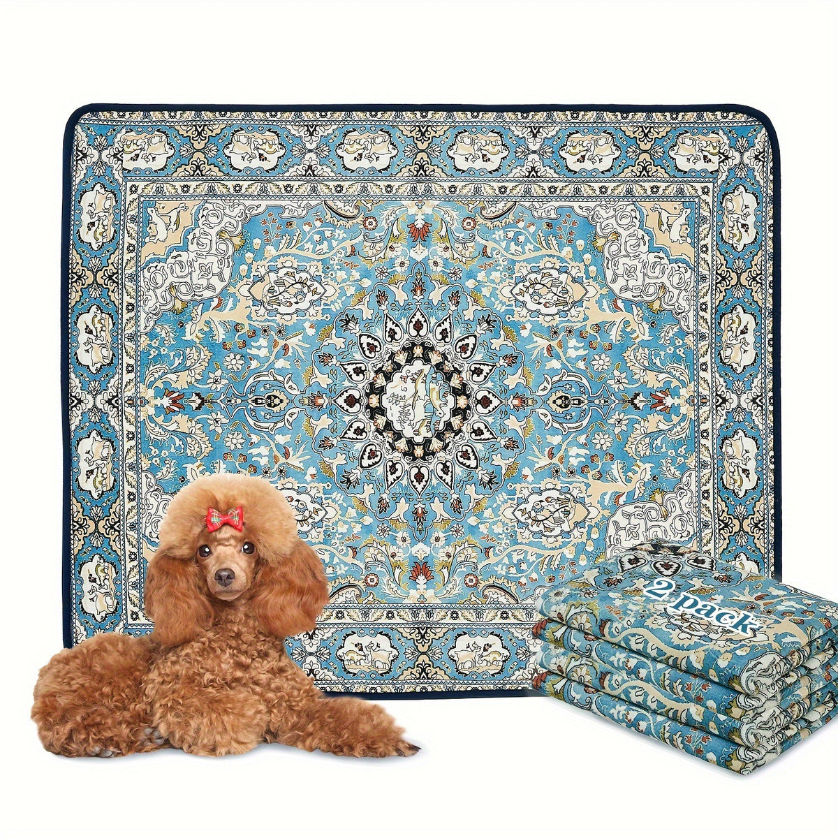 Bohemian Style Pet Mat Stain Resistant Easy To Care Urine Pad by Ricaloux