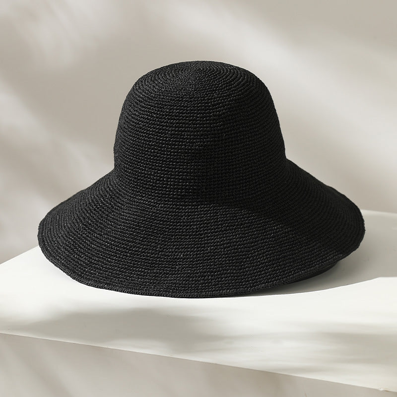 Straw Hat Womens Style Sun Hat Large Head Circumference Versatile Summer Hat – Premium 0 | RICALOUX