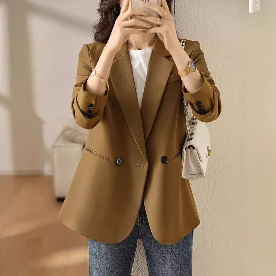 Womens Elegant Slit Blazer With Shoulder Pads – Premium 0 | RICALOUX