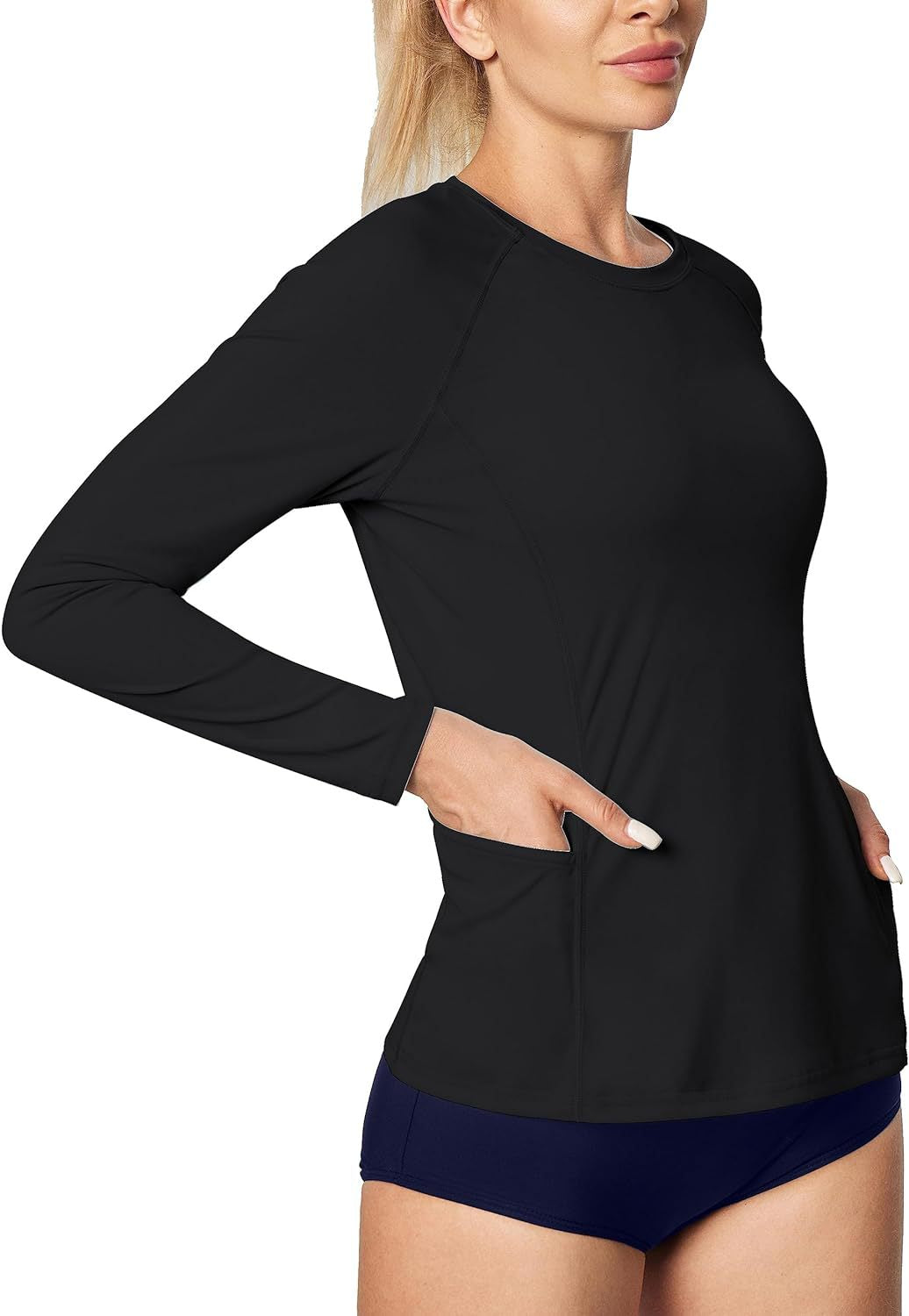 Crew-neck T-shirt Slim-fit Athletic Training Top by Ricaloux