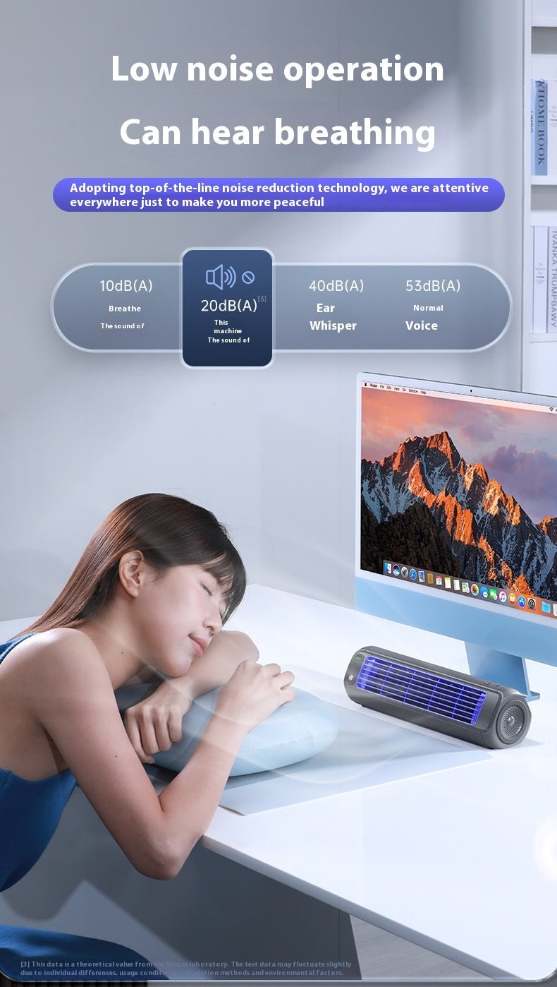 Mini Portable Mobile Air Conditioning, Air Cooler, Air Cooler Silent Fan With USB Charging For Bedroom Kitchen Bathroom - RICALOUX