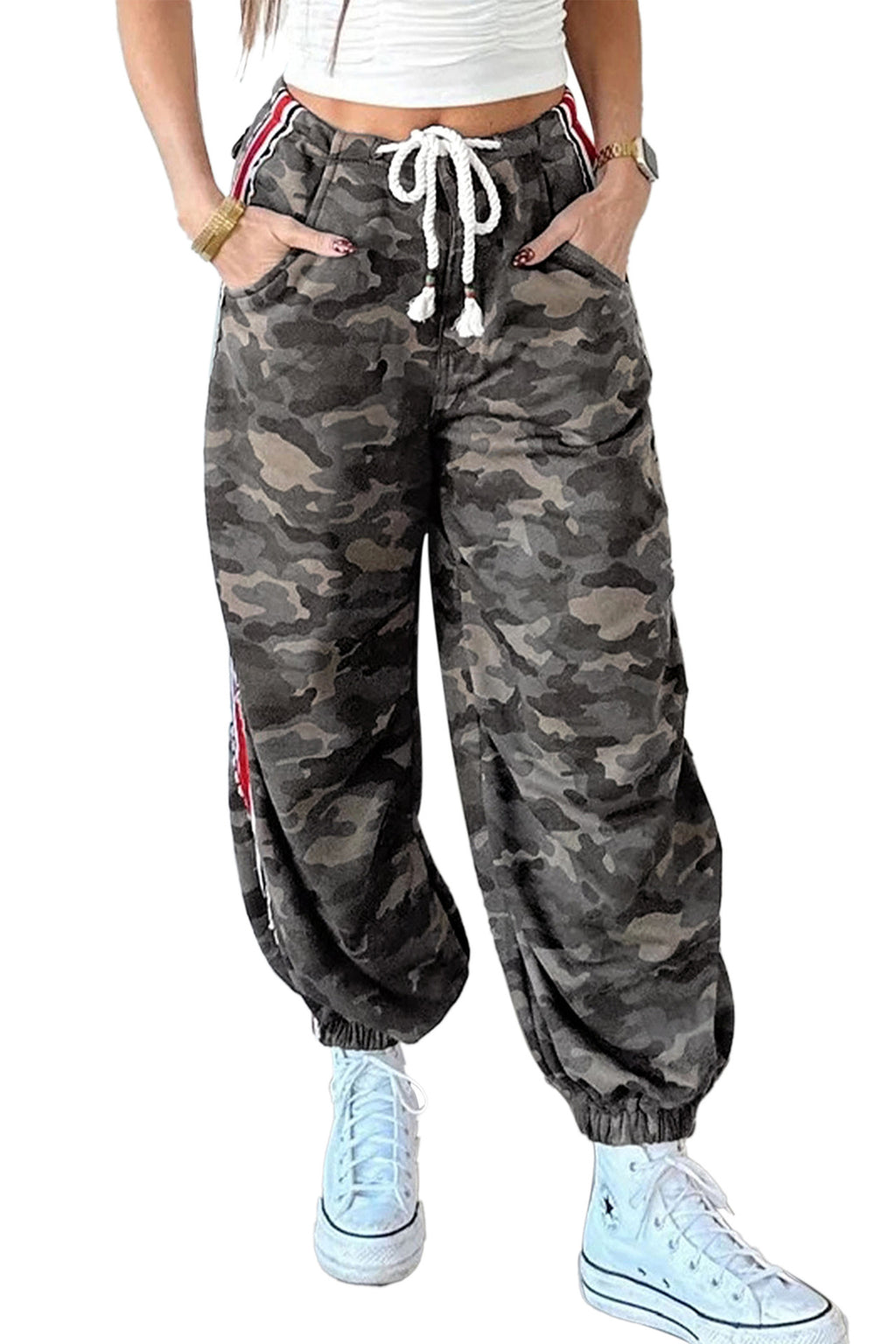 Womens Camouflage-Print Loose Casual Pants – Premium 0 | RICALOUX