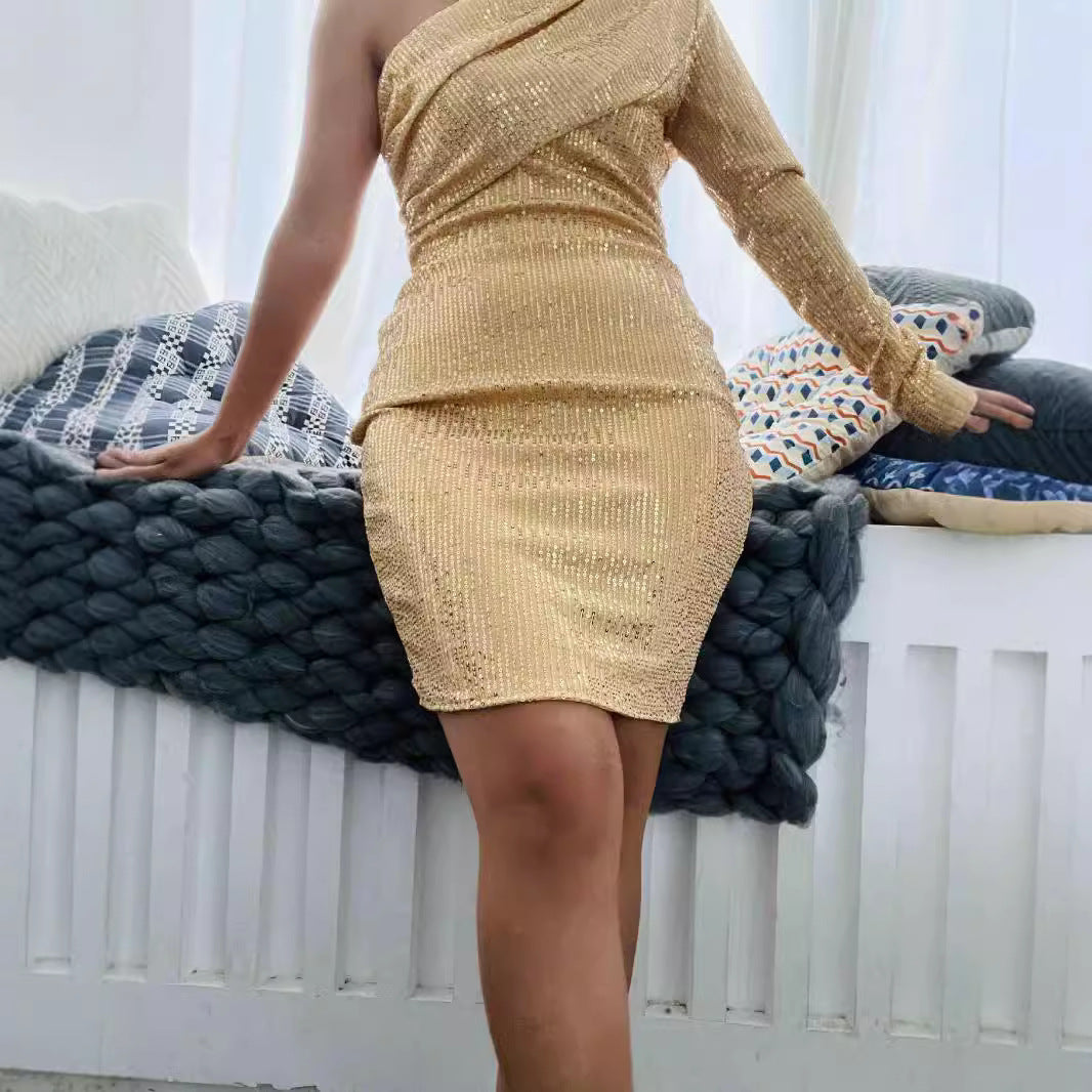 European And American Style Chic Commuter Sequined Pullover Bohemian Dress – Premium 0 | RICALOUX