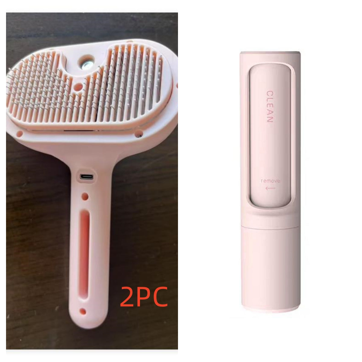 Pet Comb Self Cleaning Pets Hair Remover Brush For Dogs Grooming Tools Dematting Comb Built-in Mist Humidifier Pet Products by Ricaloux