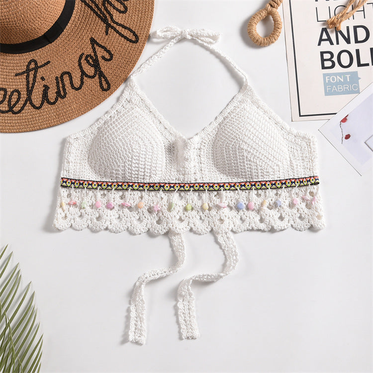 Womens Embroidered Hollow-Out Casual Swimsuit by Ricaloux