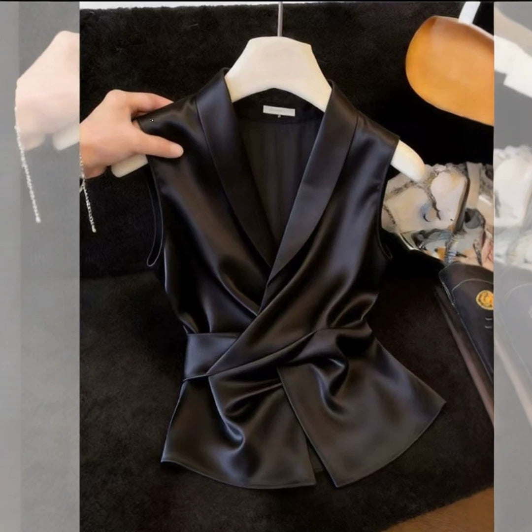 Exquisitely Beautiful French-style Satinwaisted Waistcoat For Women by Ricaloux