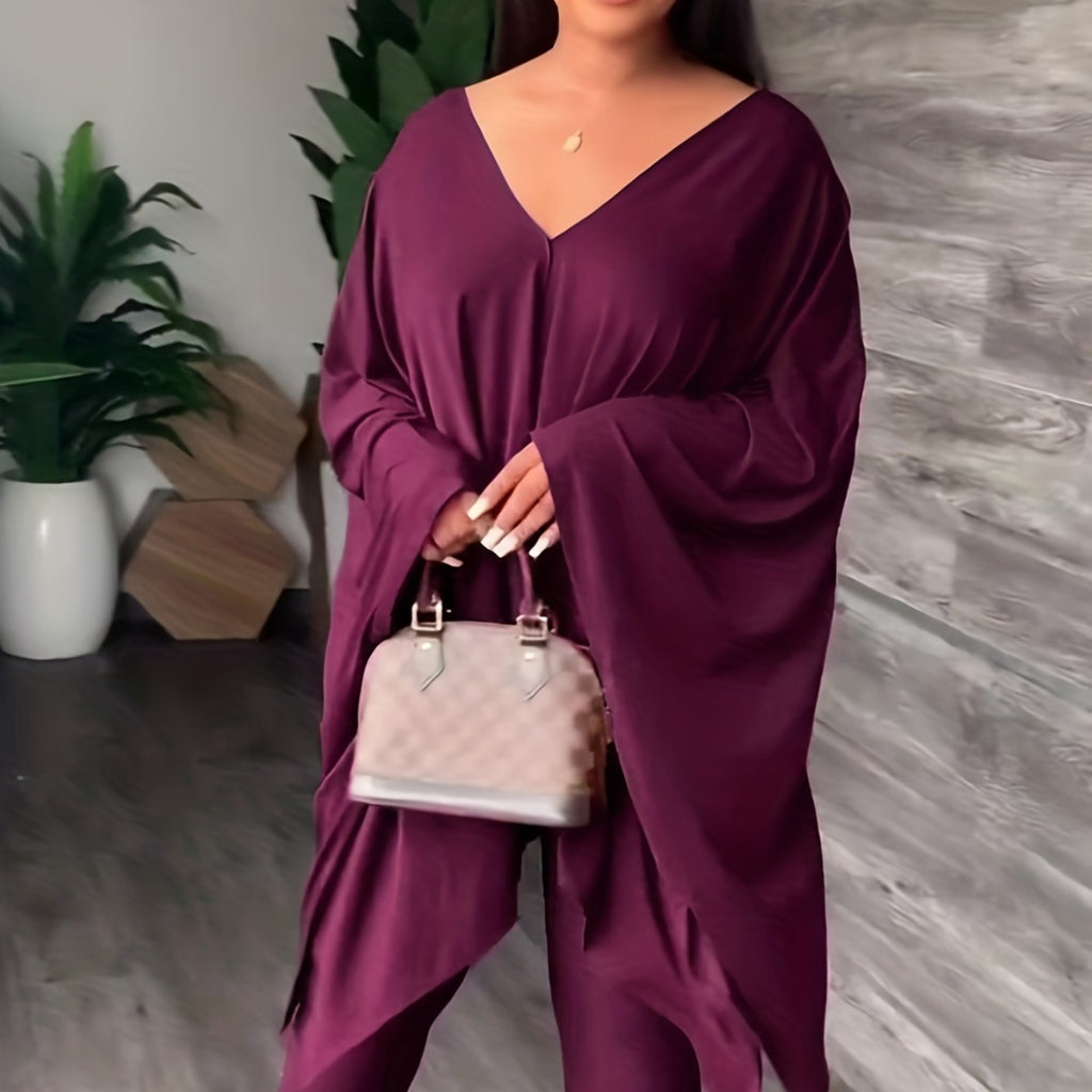 Fashionable Homey Solid-color Casual Chic Two-piece Set – Premium 0 | RICALOUX