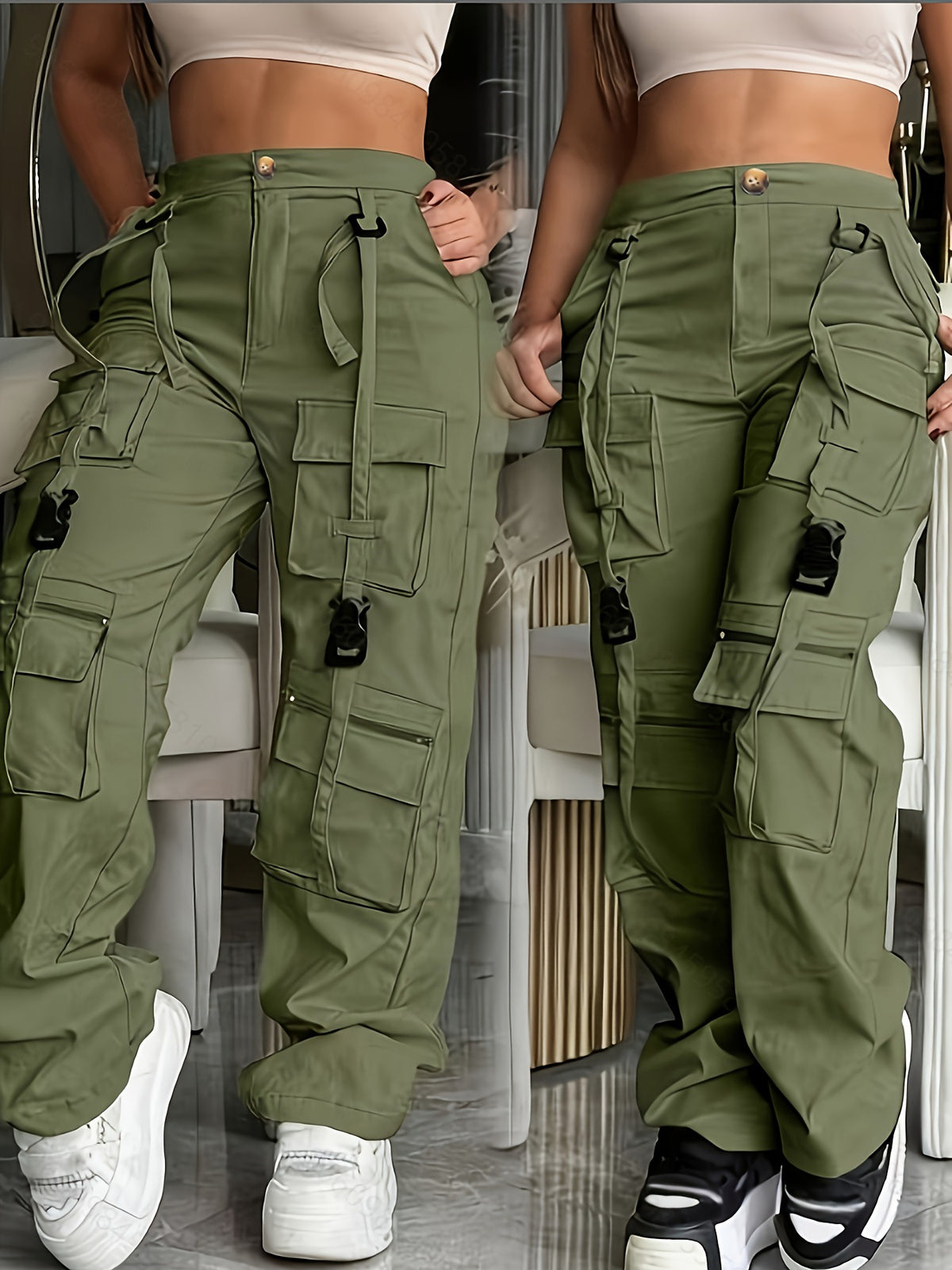 Casual Athletic Pants Featuring A Drawstring Dual Zippers And Multiple Pockets – Premium 0 | RICALOUX